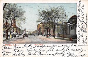 ORANGE NEW JERSEY MAIN STREET UDB POSTCARD 1907 PHOTO BY JEWETT