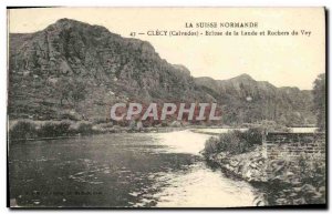 Old Postcard Clecy La Suisse Normande Lock Heath and Rocks Vey