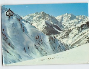 Postcard Pyramid Peak & Maroon Bells Peaks Aspen Colorado USA