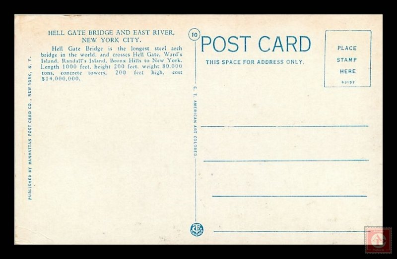 Hell Gate Bridge and East River, NYC  