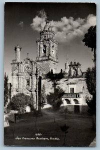 Puebla Puebla Mexico Postcard San Francisco Acatepec c1930's Vintage RPPC Photo