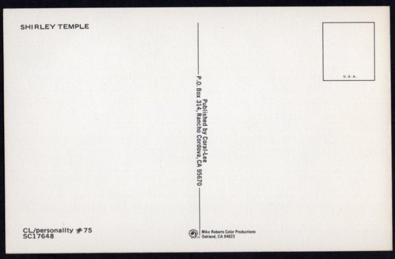 SHIRLEY TEMPLE Actress Movie Star Chrome