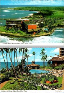 2~ca1980's 4X6 Postcards Oahu, HI Hawaii  KUILIMA HYATT RESORT HOTEL & POOL VIEW