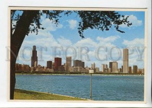 442239 USA Illinois Chicago Skyline tourist advertising Old postcard