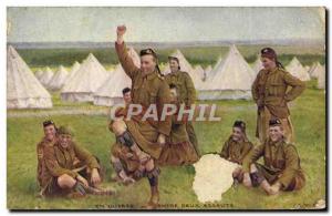 Old Postcard In War Between Two Army Assault