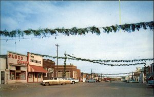 Murdo South Dakota SD Main Street 1960s Classic Cars Vintage Postcard 