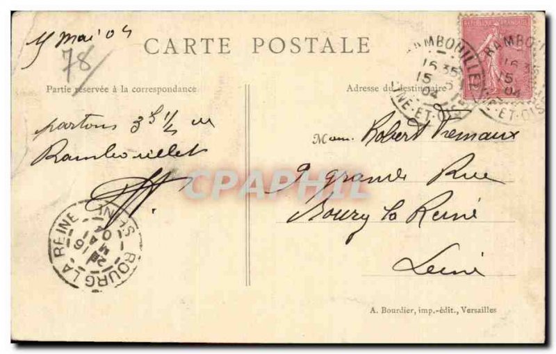 Old Postcard Chateau de Rambouillet islands View