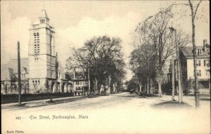 Northampton Massachusetts MA Elm Street c1910 Vintage Postcard