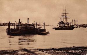 BR101666 floating ferry and harbour portsmouth ship bateaux real photo phylco uk