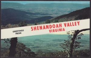 Greetings From Shenandoah Valley,VA Postcard