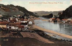 Murray Bay Quebec Canada Murray River and Village Antique Postcard J66219