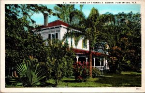 Florida Fort Myers Winter Home Of Thomas A Edison Curteich