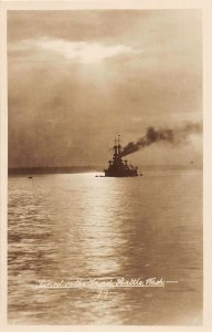 H91/ Seattle Washington RPPC Postcard c1910 Sunset Sound Ship 141