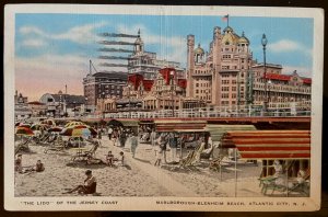 Vintage Postcard 1944 The Lido & Marlborough-Blenheim Hotels, Atlantic City, NJ