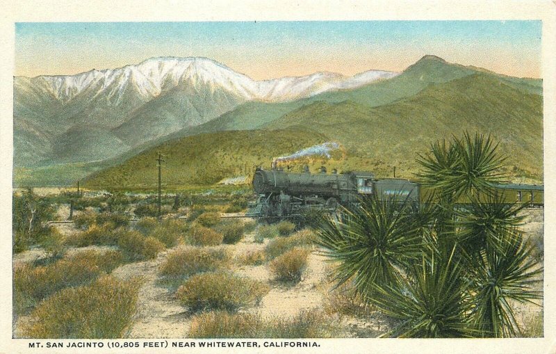 Postcard California Whitewater Mt. San Jacinto 1920s Railroad 23-8567