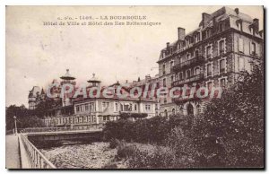 Old Postcard La Bourboule Hotel De Ville and hotel Des British Isles