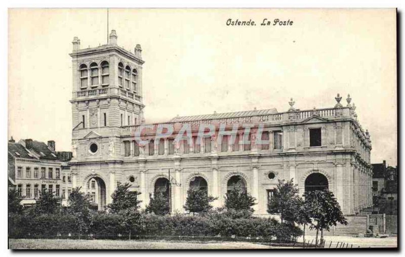 Old Postcard Ostend Post