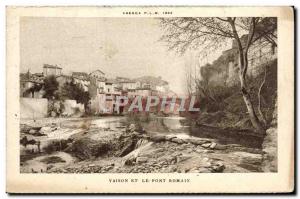 Old Postcard And Vaison The Roman Bridge