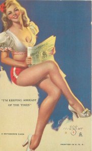 Postcard 1940s Mutoscope Sexy woman Zoe Mozert 23-9558