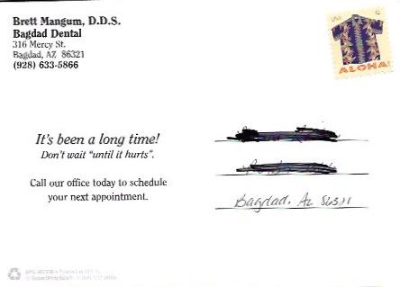 US Used Postcard #4594 Paradise Strips.  Time for a Checkup?