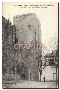 Postcard Old Avignon Inner Court of the Papal Palace Tower called the Icebox ...