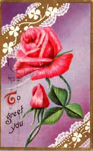 To Greet You With Beautiful Rose 1911