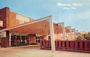 Akron Ohio 1960s Postcard Midtown Motel & Coffee Shop