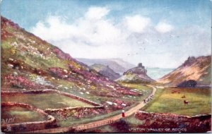 Postcard ENG Devon Tuck Lynton Lynmouth 7016 - Valley of Rocks