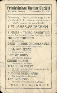 Lot347 friedrichsbau theater varieté  postcard advertising germany