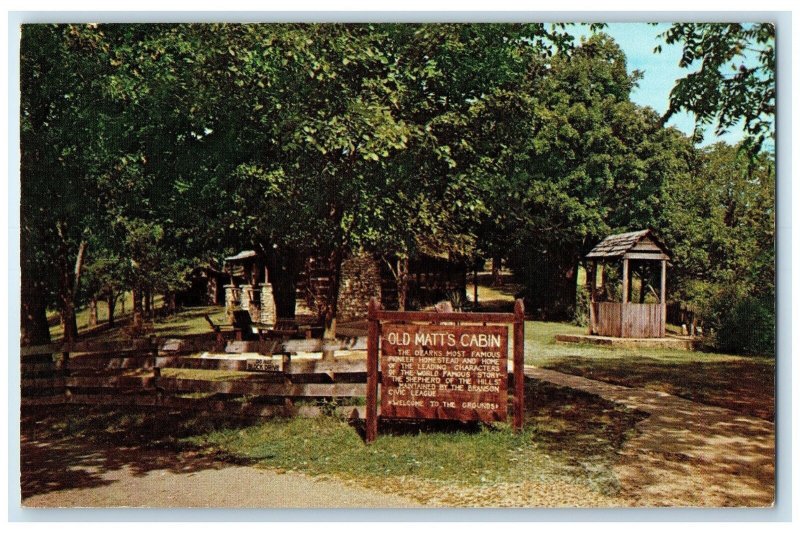 c1960's Old Matt's Cabin Shepherd Of Hills Country Ozarks Branson MO Postcard