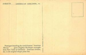 American Mercury Giant Flagship Sky sleeper Airplane Postcard