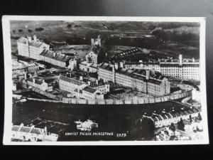 Devon: Aerial View of Convict Prison Princetown Old RP Postcard Pub by K.E.Ruth