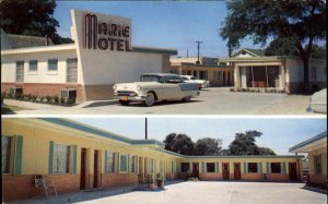 Panama City Florida FL Marie Motel Mid-Century Modern Vintage Postcard