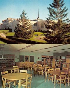 JEFFERSON, WI Wisconsin  ST COLETTA SCHOOL & Library Interior  *Two* Postcards