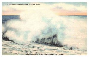 Postcard WATER SCENE Southport Maine ME AQ6161