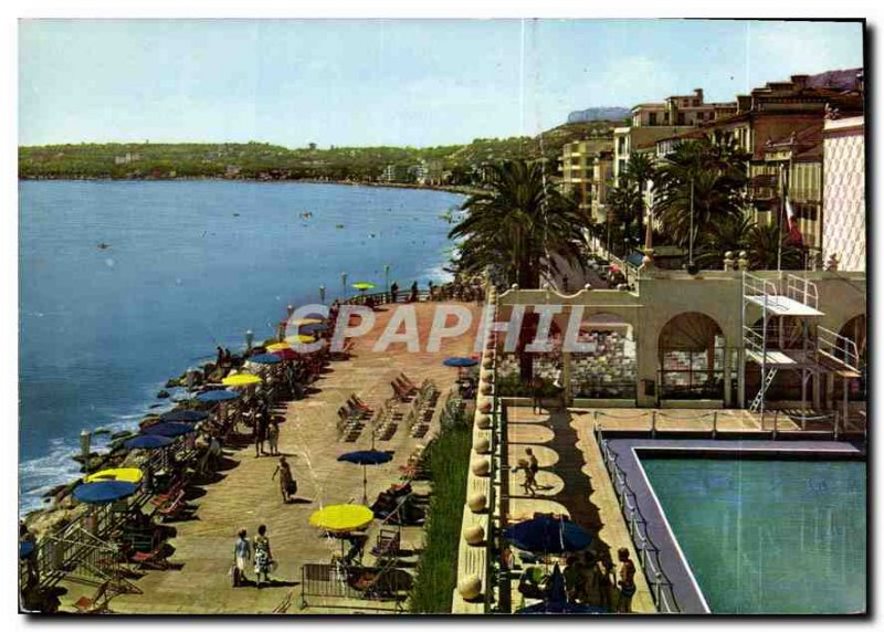 Modern Postcard The French Riviera Menton Promenade Cap Martin saw his Casino...