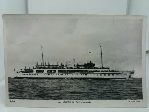 Vintage Real Photo Tucks Postcard M V Queen of The Channel 1950s