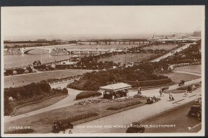 Lancashire Postcard - New Bridge and Kings Gardens, Southport    RS5442