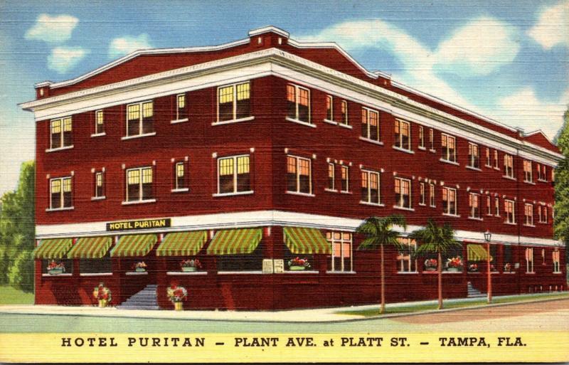 Florida Tampa Hotel Puritan 1946 Curteich