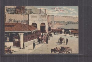 GIBRALTAR, THE MARKET, c1910 ppc., used to Australia, stamp removed.