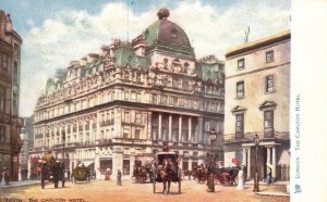 Vintage Postcard The Carlton Hotel Building London England Oilette Raphael Tuck