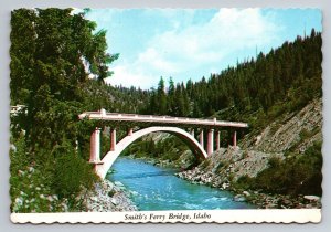 Smith's Ferry Bridge Payette River McCall Idaho Vintage Unposted Postcard