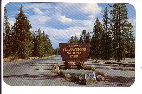 Yellowstone National Park Entrance, Wyoming, 