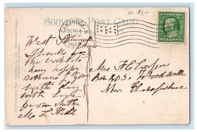 1910 Bird's Eye View Of Annapolis Royal Nova Scotia Canada Antique Postcard