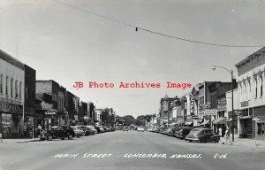 KS, Concordia, Kansas, RPPC, Main Street, Business Section, Cook Photo No S-16