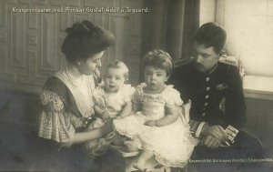 Crown Prince Couple, Princes Gustaf Adolf & Sigvard (1908) RPPC Postcard (2)