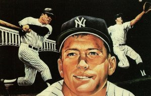 Vintage Mickey Mantle Baseball Postcard P151