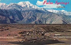 Palm Springs California panoramic aerial view of area vintage pc Z46083