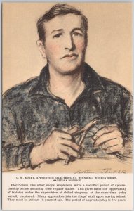 Canadian Pacific Employee GW Edney Winnipeg Weston Shops Postcard H80