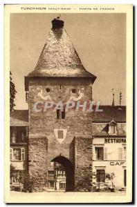 Old Postcard Turckheim Porte De France Stork